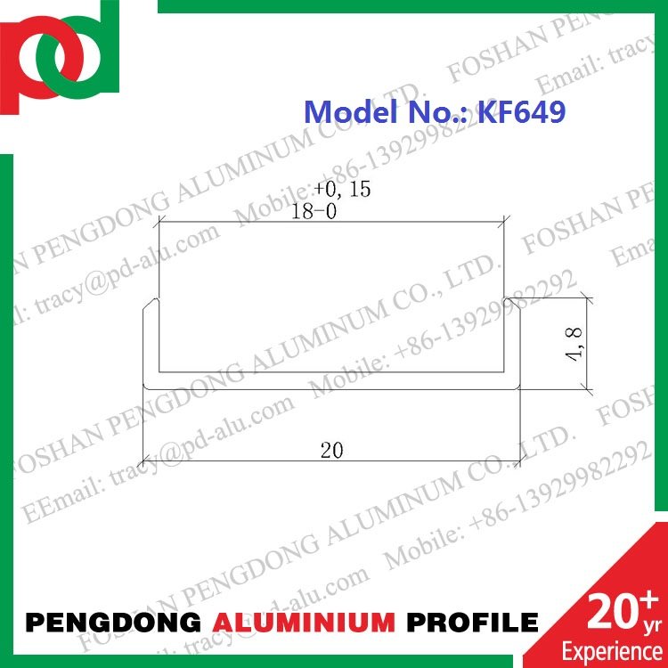 Aluminium U Shape 18mm Decorative Edging Tile trim
