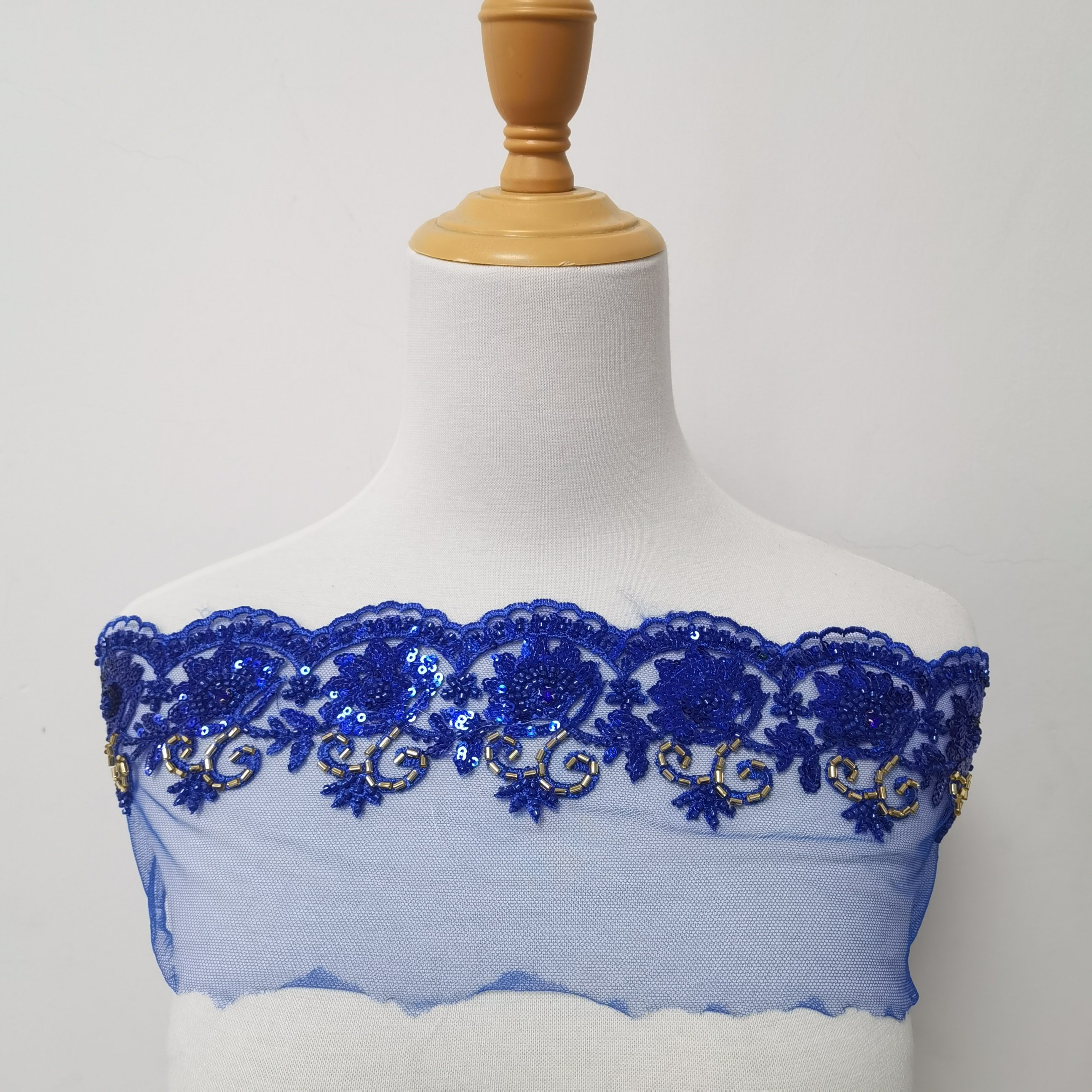specifications low price heavy beaded lace fabric sequin with beads embroidery trim for woman dress