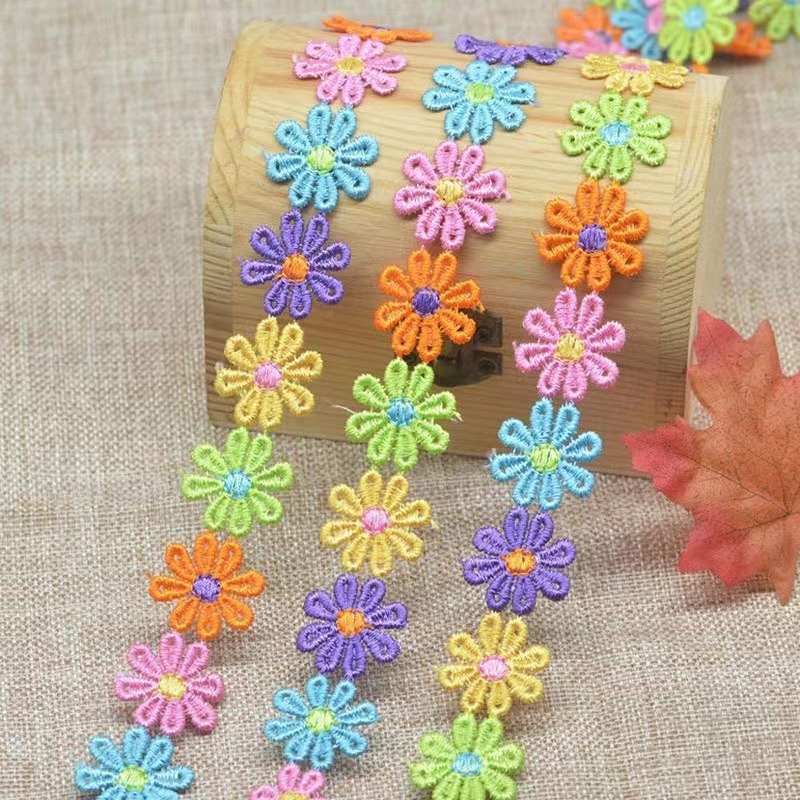 Wedding bridal polyester embroidered flower lace trim lace ribbon sewing accessories supplies crafts
