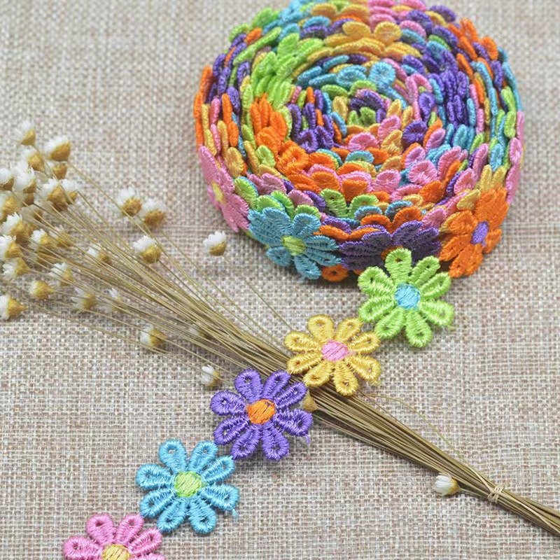 Wedding bridal polyester embroidered flower lace trim lace ribbon sewing accessories supplies crafts