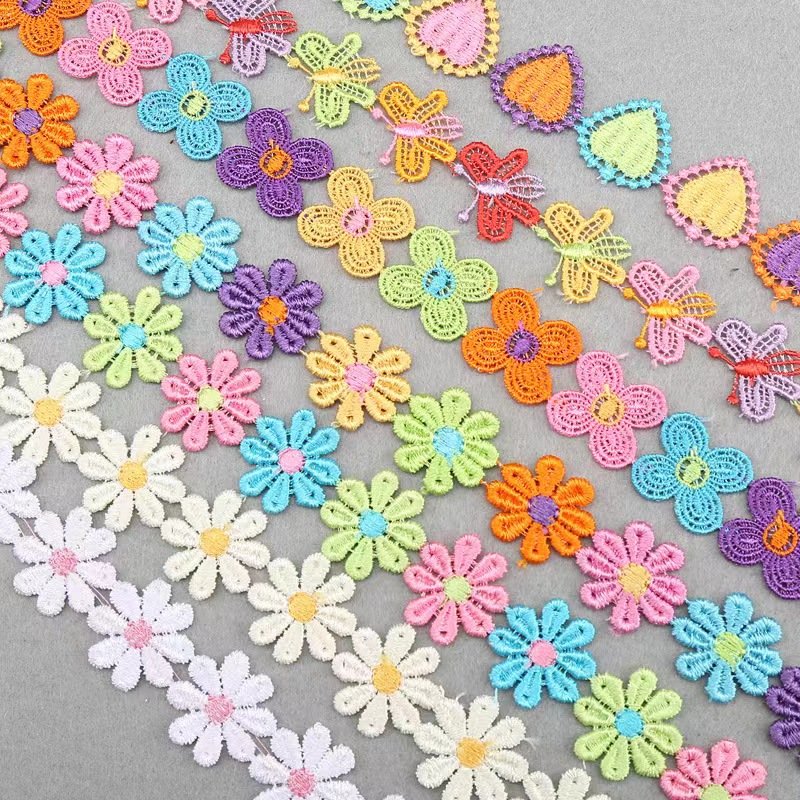 Wedding bridal polyester embroidered flower lace trim lace ribbon sewing accessories supplies crafts