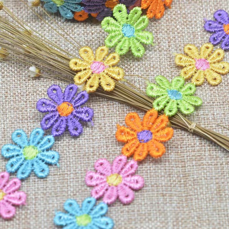 Wedding bridal polyester embroidered flower lace trim lace ribbon sewing accessories supplies crafts
