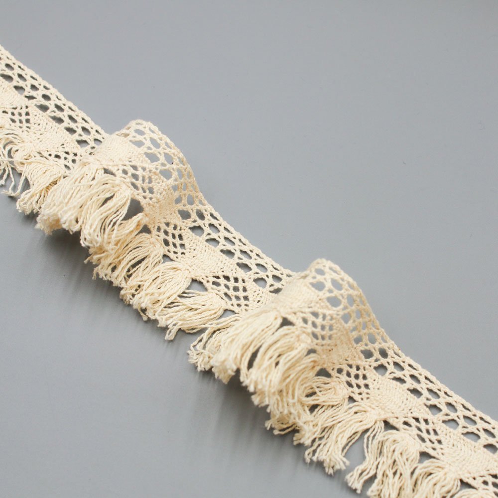 OEM embroidery border lace 100% polyester or 100% cotton crochet lace trim for clothing