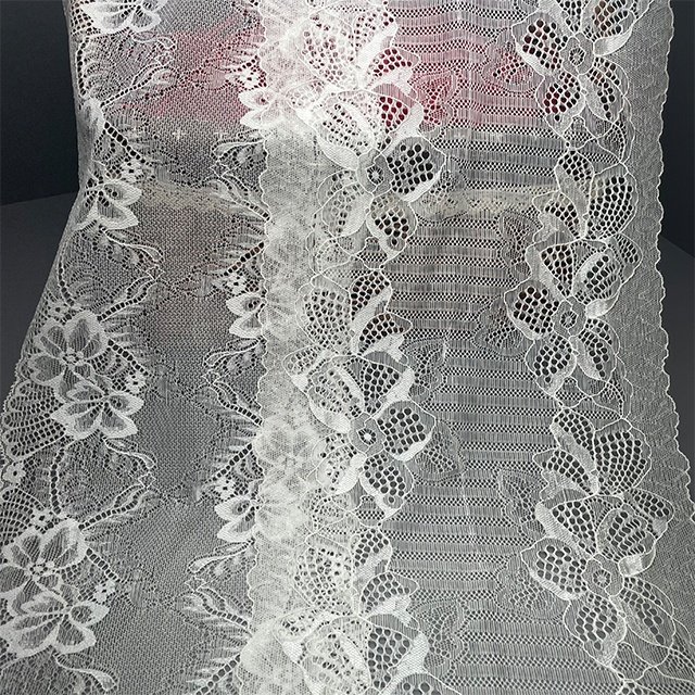 TUTON Guipure Beaded Elastic Lace Embroidery Trim Wholesale Supplier for Lingerie Spandex / Nylon Knitted Oeko-tex 100 Standards