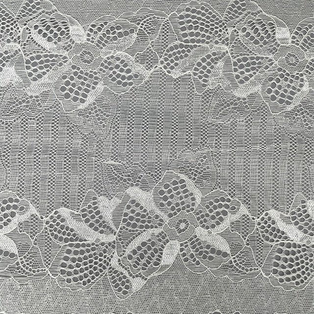TUTON Guipure Beaded Elastic Lace Embroidery Trim Wholesale Supplier for Lingerie Spandex / Nylon Knitted Oeko-tex 100 Standards