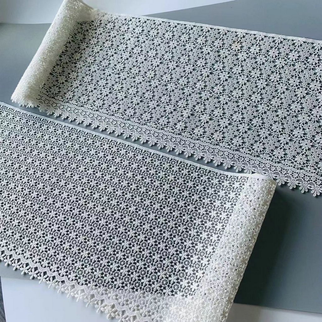 High quality custom embroidery lace designs trim for border lace
