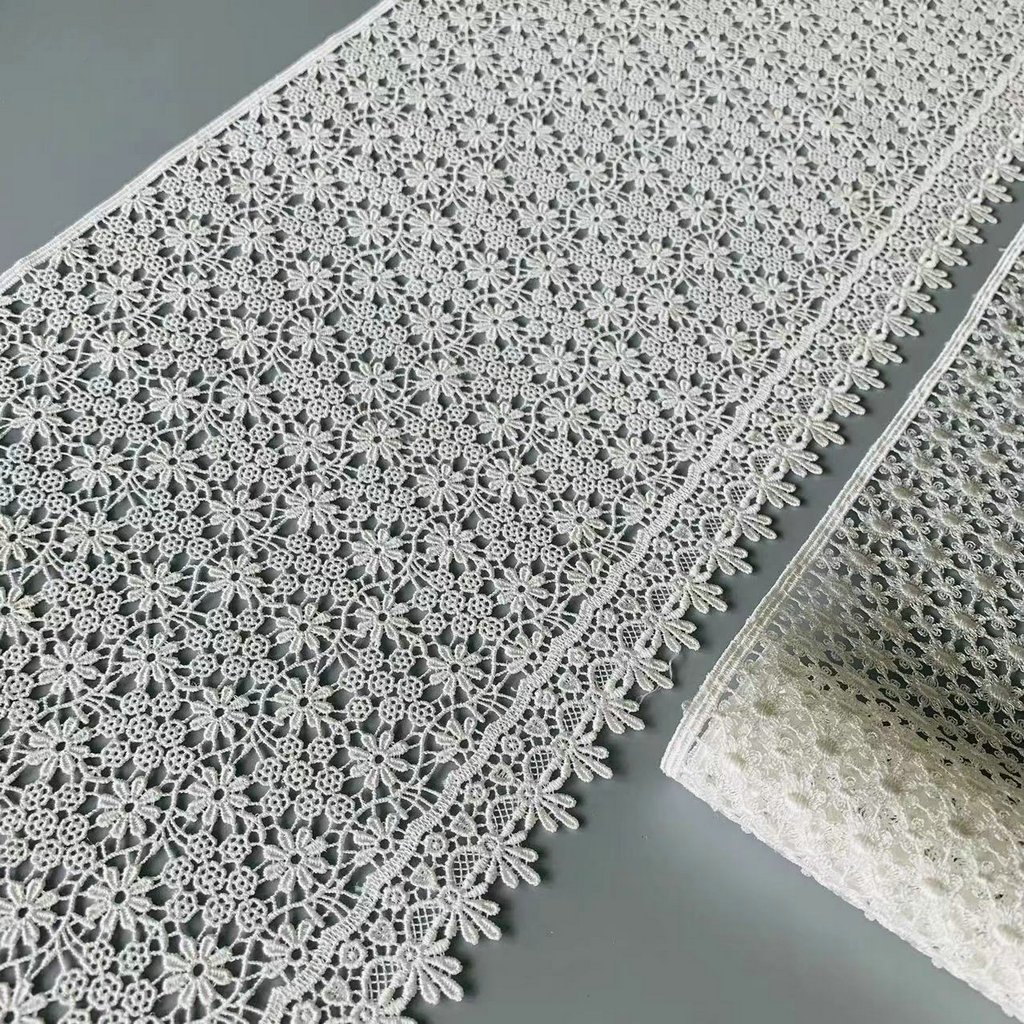 High quality custom embroidery lace designs trim for border lace