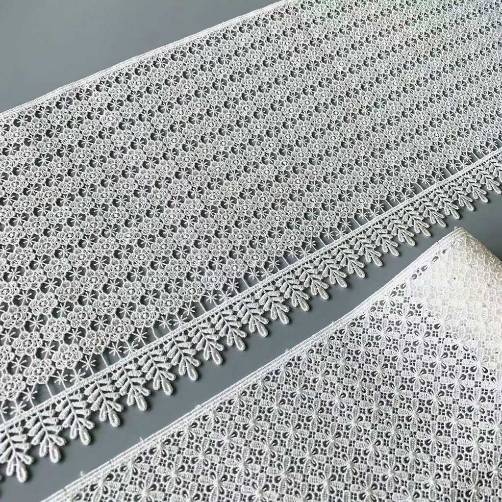 High quality custom embroidery lace designs trim for border lace