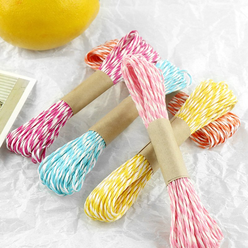 Eco-friendly Double-Color Paper Ribbon 10m/Roll Spot Sale Children'S DIY Handwork Material FSC Paper Rope