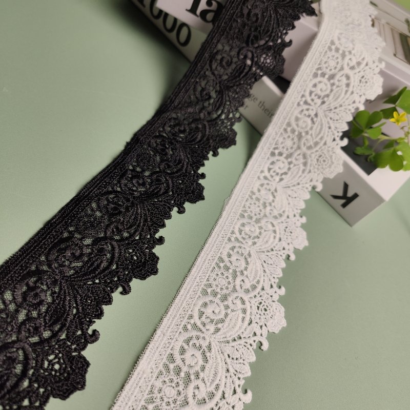 Hot Selling Embroidery Jacquard Brocade Polyerst Water Soluble Mesh Lace Trim