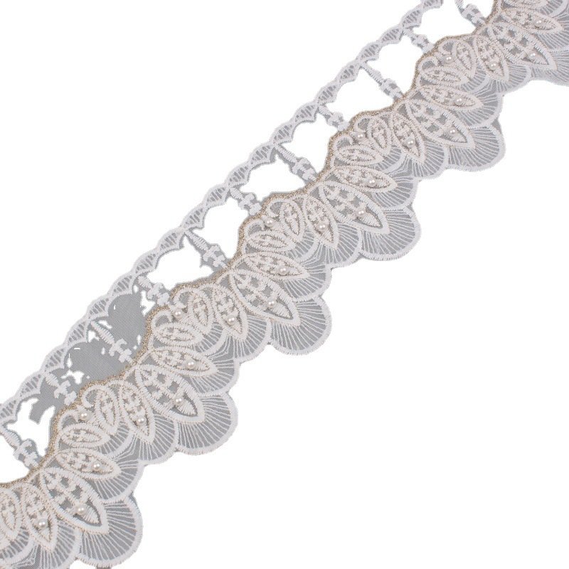 Wholesale Decorative Cotton White Embroidery Wedding Trim Flower Pattern Lace Trimming For Dressing Accessories