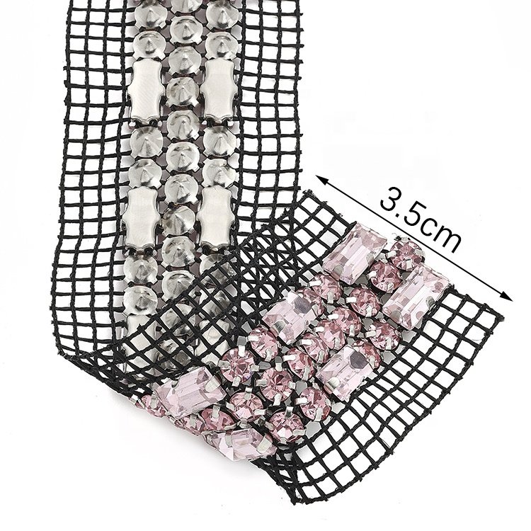 Mesh drill glass bar code clothing cup decoration bag accessories crystal glass rhinestone trim