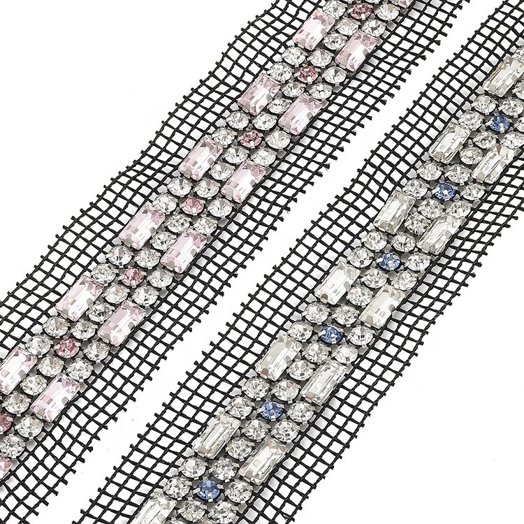 Mesh drill glass bar code clothing cup decoration bag accessories crystal glass rhinestone trim