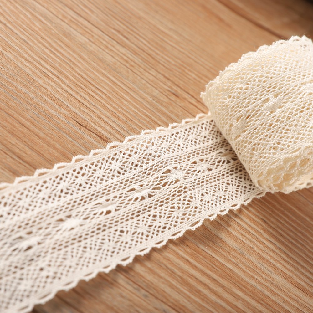 Newest skin-friendly white 100% cotton trim lace Crochet Ribbon lace trim for women dress