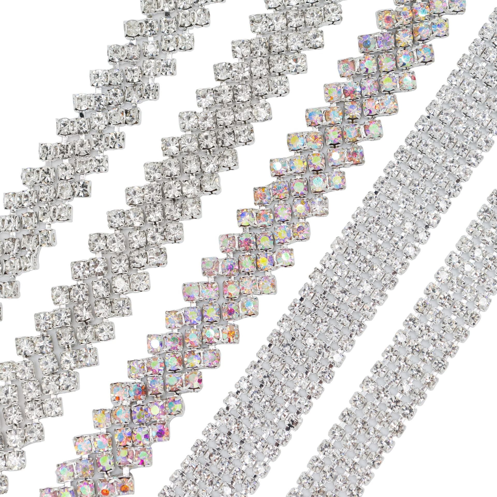 factory shiny Crystal Ribbon Banding diamond rhinestone chain trim For Clothes