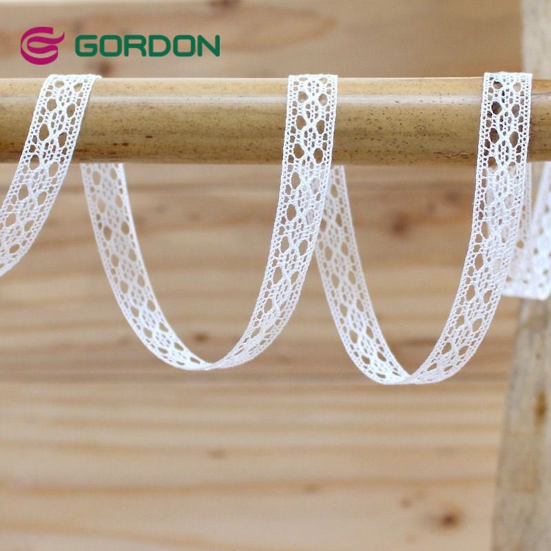 Gordon Ribbons White Beige Fabric Crochet Lace Wedding Decor Package Sewing Cotton Lace Trim Ribbon