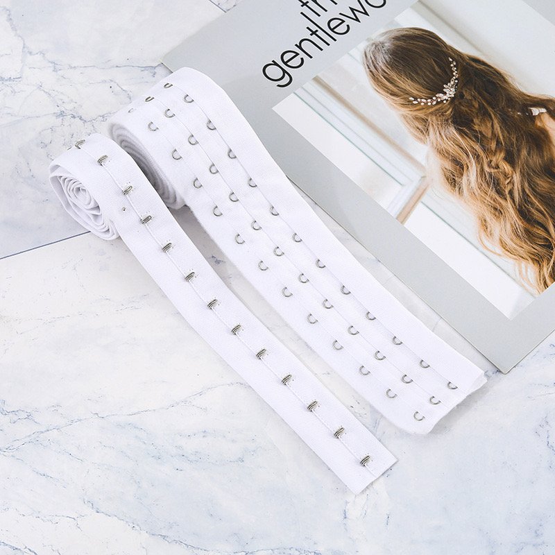 3 rows 5cm matching bra buckle cloth by yards hook Underwear lace webbing trims accessories Stainless steel back in stock roll