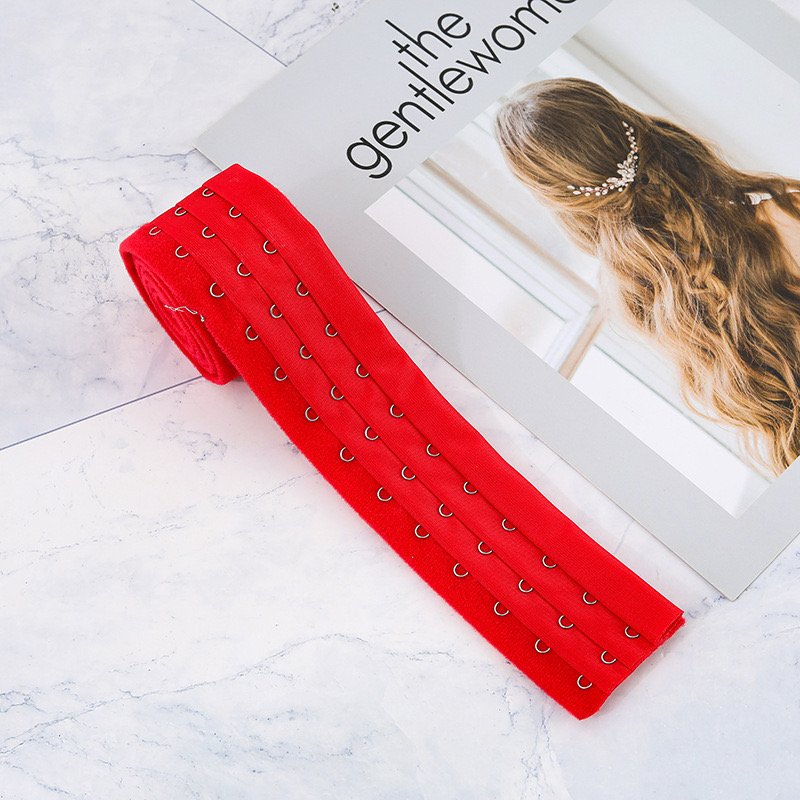 3 rows 5cm matching bra buckle cloth by yards hook Underwear lace webbing trims accessories Stainless steel back in stock roll