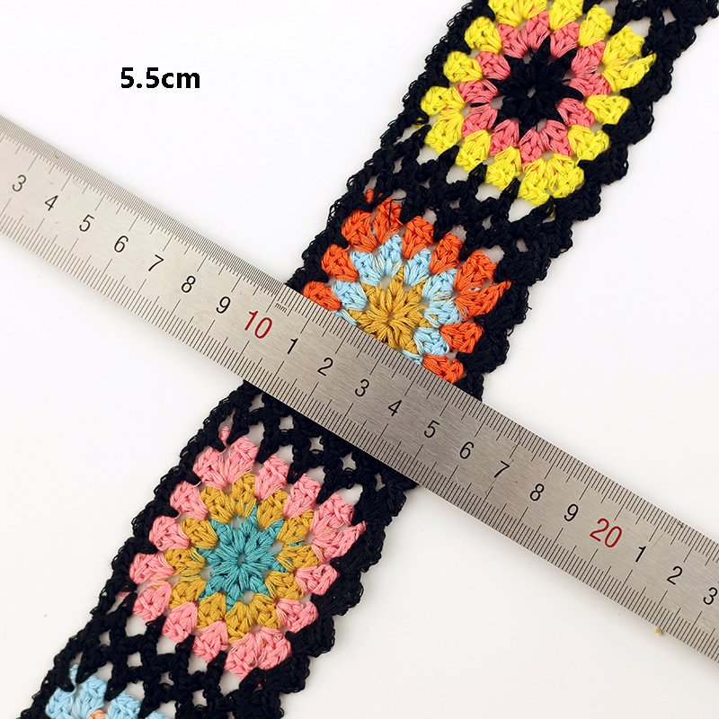 5.5cm white colors crochet lace trimming embroidery Lace Trimming for clothing dress bag accessories