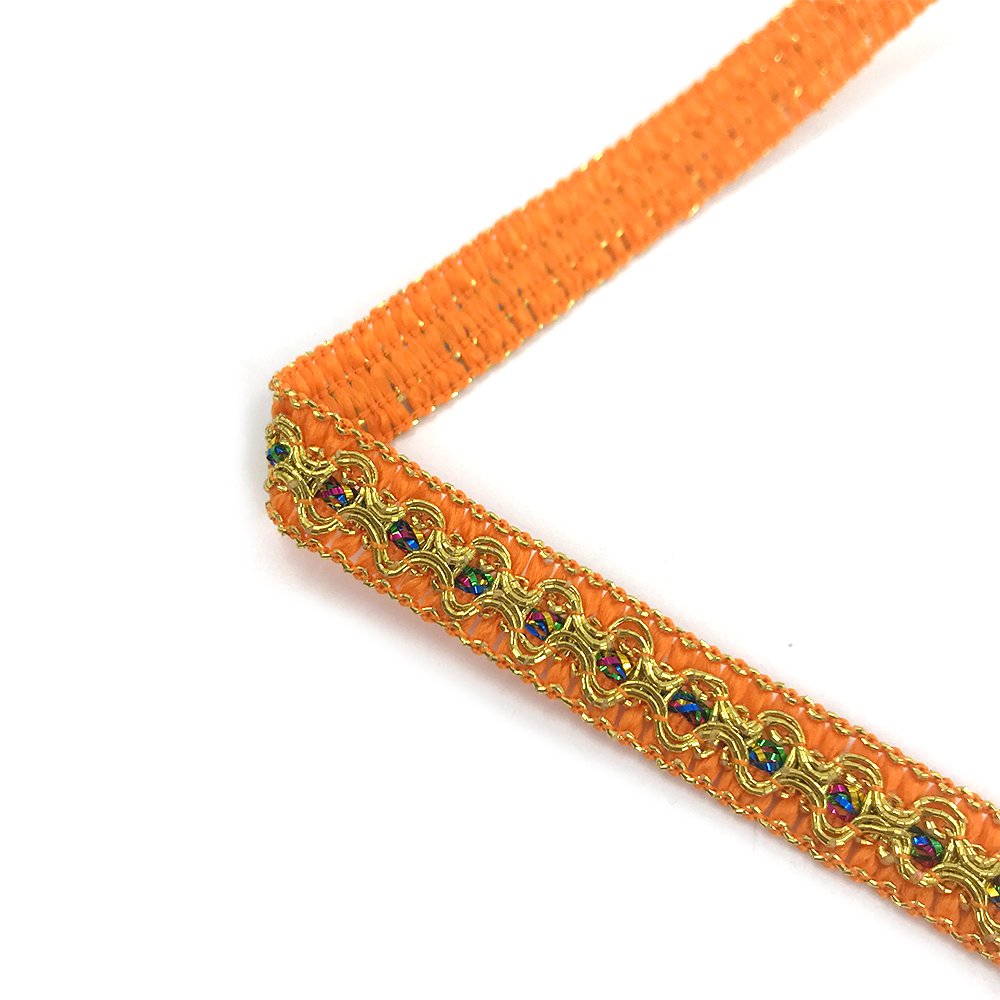 Popular Handmade Colorful Trimming Lace French Metallic Braids Lace Embroidery Trim Decorative For Stage Costume Accessories