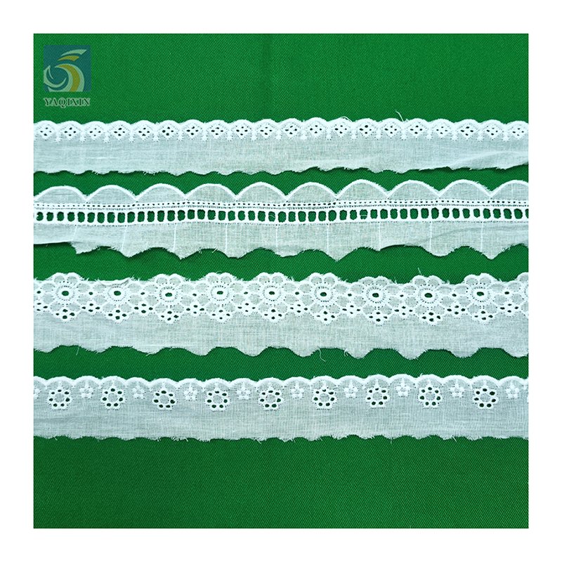 YX2715 2024 New Fashion Lace Trim Dress Garment Accessories 3CM Embroidery Cotton Trim Lace for Dress