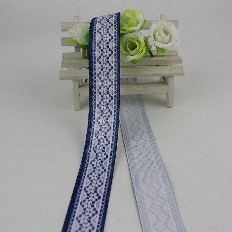 Low MOQ Custom Logo Printed Ribbon High Quality Grosgrain Ribbon Printed