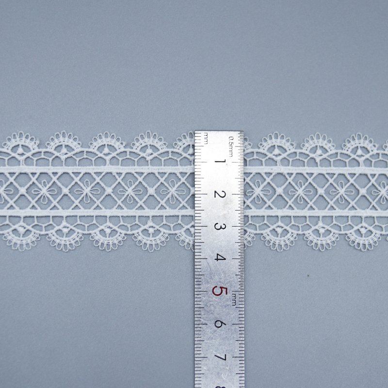 Factory wholesale water soluble lace trim 100% Polyester Premium embroidery lace for dress