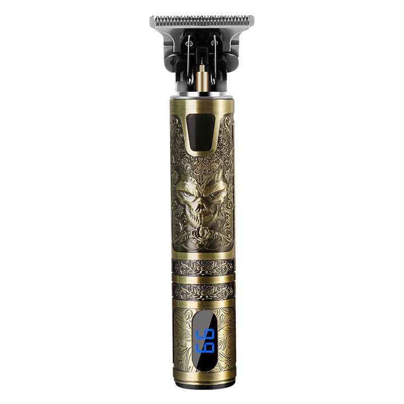 USB Vintage T9 0MM Carving Professional Hair Trimmer Beard For Man Electric Cordless Hair Cutting Machine