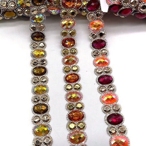 Customization factory wholesale Yellow AB horse eye resin gems Hot fix trims Iron on fancy gems trimming