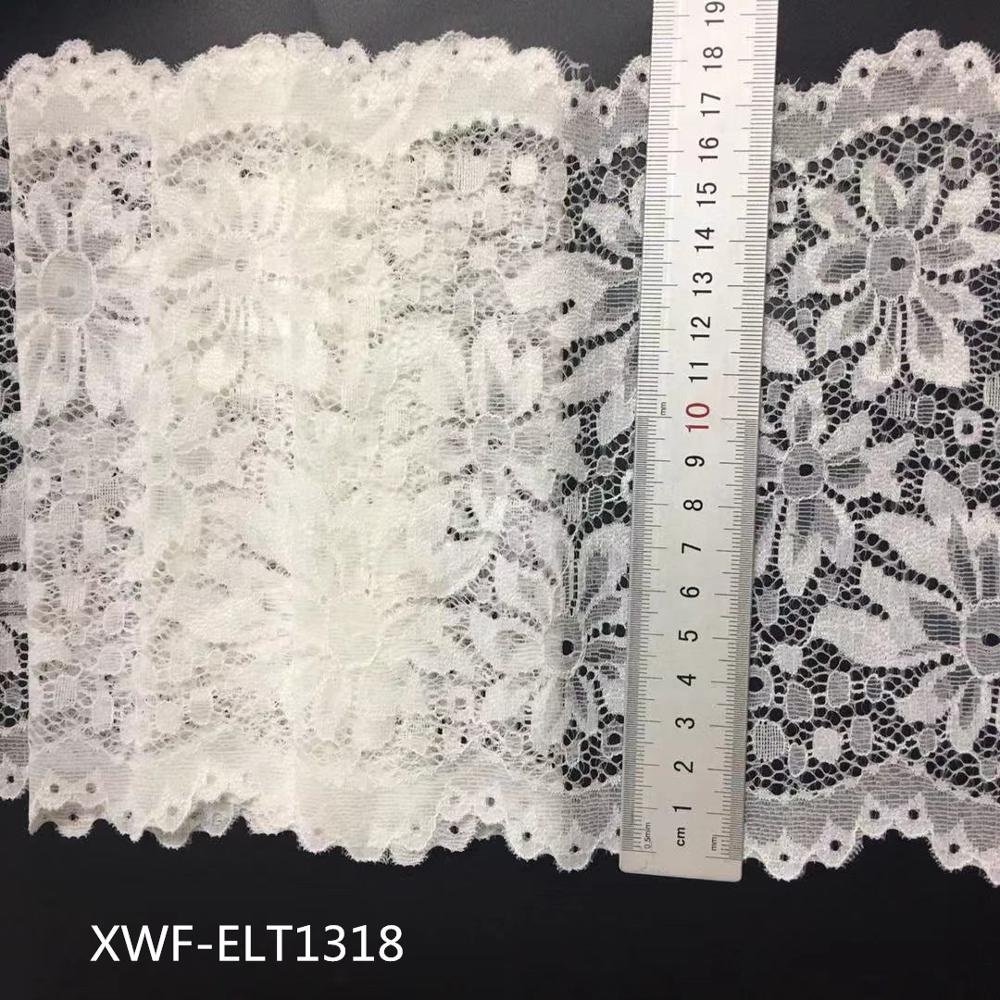 new design stretch lace trim high quality nylon spandex lace trim fabric New fashion elastic beautiful lace for wedding dress