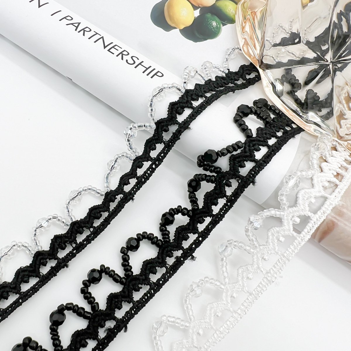 Spot Wholesale Handmade Beaded Lace Embroidery Luxury Tassel Lace Trim