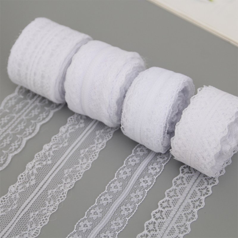 DIY Craft Delicate Ribbon White Lace Trim Embroidery Lace Fabric Lace Ribbon For Gift Package Wrapping