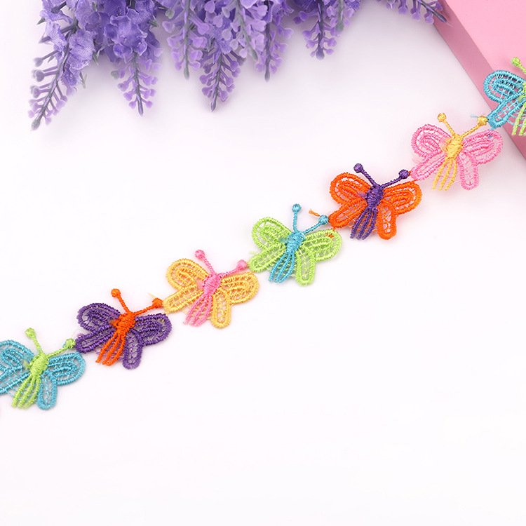 Handmade Sewing Crafts Multiple Styles Polyester Embroidered Flower Lace Trim Wedding Diy Lace Ribbon