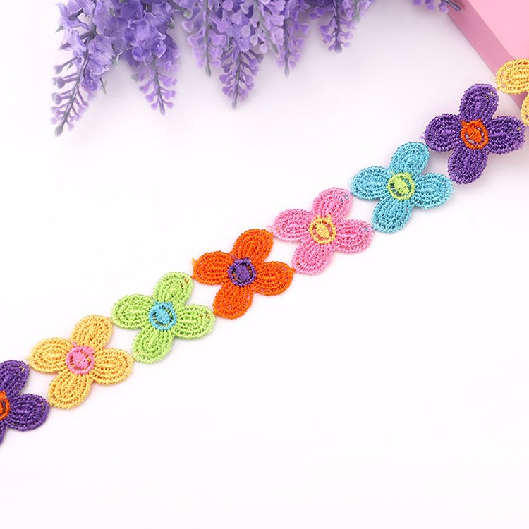 Handmade Sewing Crafts Multiple Styles Polyester Embroidered Flower Lace Trim Wedding Diy Lace Ribbon