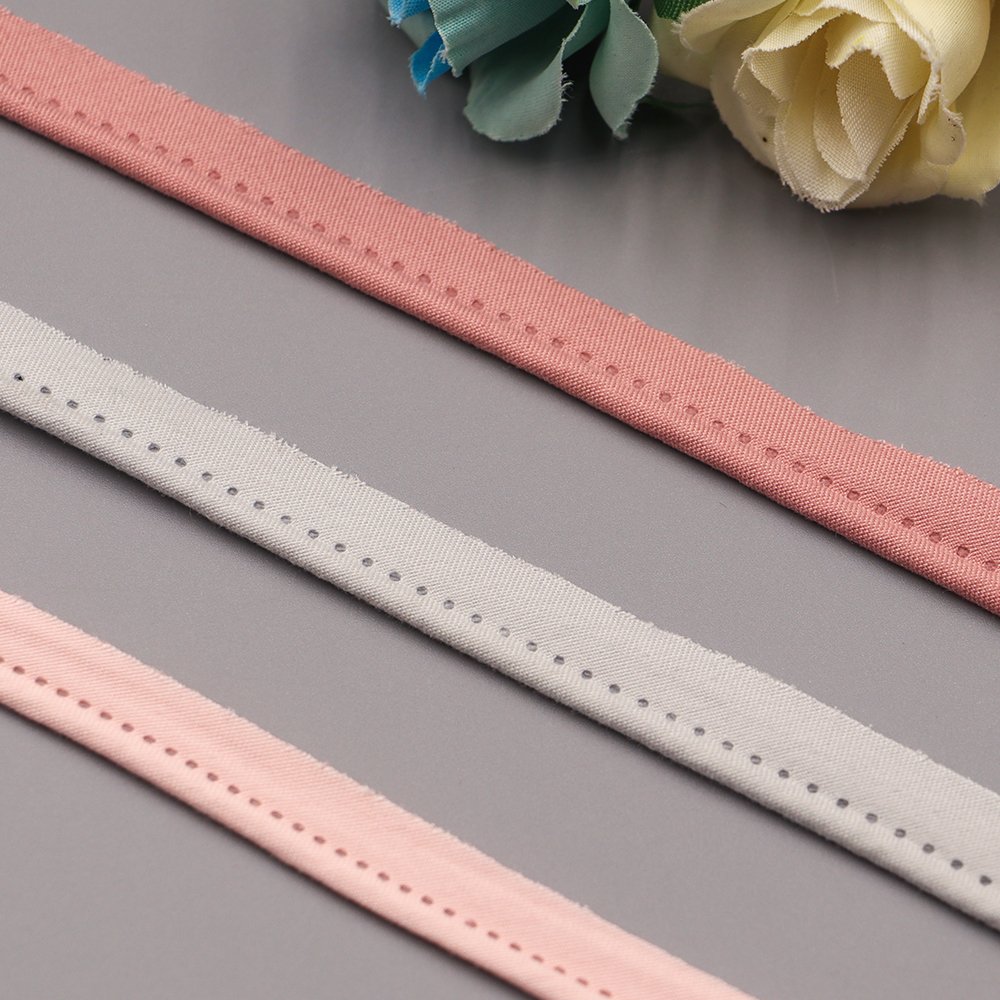 Promotional top quality ribbon piping trim fashion elastic bias tape binding tapen for Garment Accessories