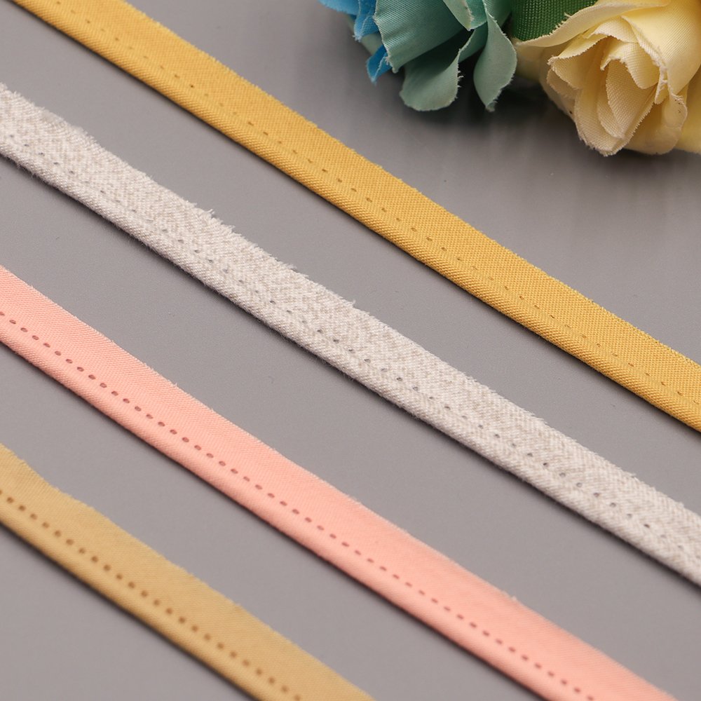 Promotional top quality ribbon piping trim fashion elastic bias tape binding tapen for Garment Accessories