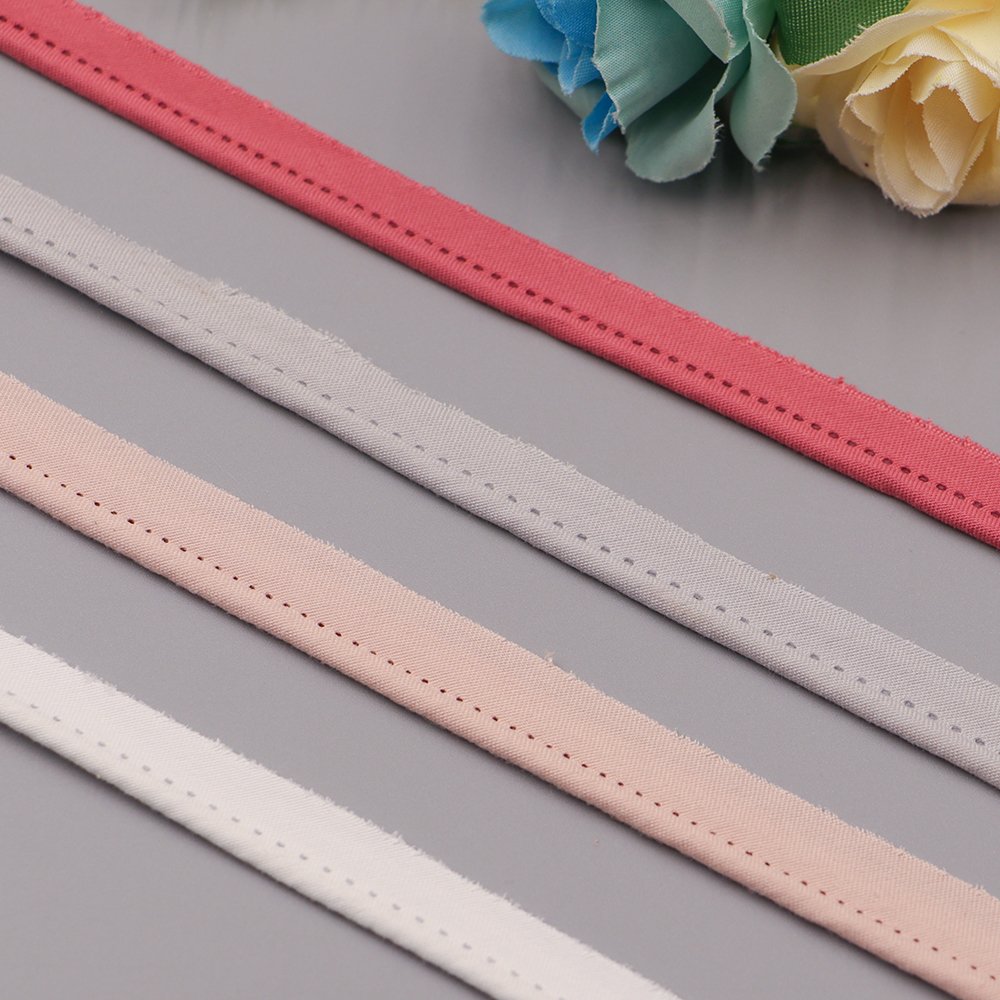Promotional top quality ribbon piping trim fashion elastic bias tape binding tapen for Garment Accessories