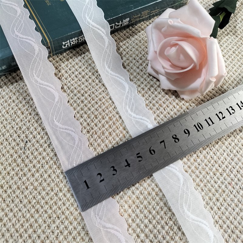 LS1424 8-3,7-4 2cm Stretch Elastic Lace Trim Floral Lace Fabric Elastic Lace Ribbons for Crafts and Gift Wrapping Decorating