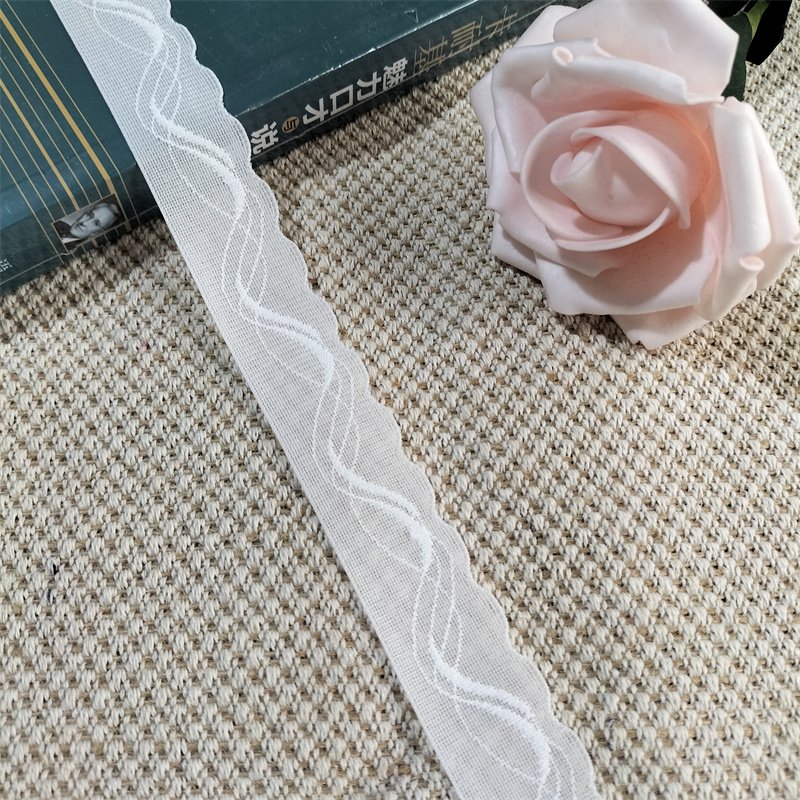 LS1424 8-3,7-4 2cm Stretch Elastic Lace Trim Floral Lace Fabric Elastic Lace Ribbons for Crafts and Gift Wrapping Decorating