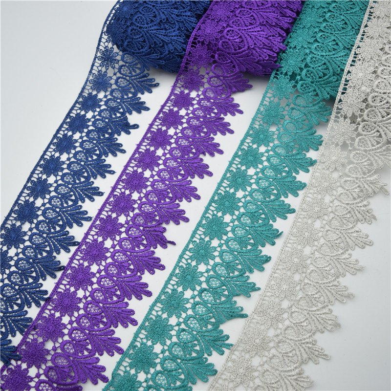 Hot selling cheap African Lace Nigerian Embroidery fabric Dress Lace Trim For Clothes
