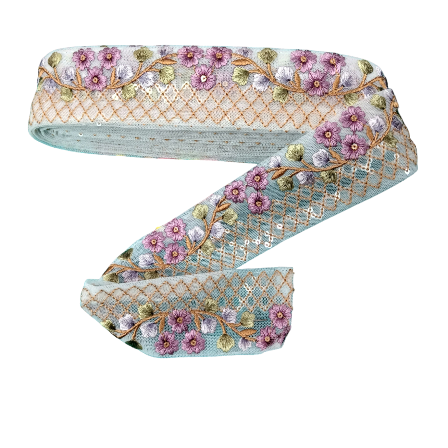 Embroidered high quality fancy designer Laces ribbons trim dress neck beaded lace at Wholesale Price for Export from India