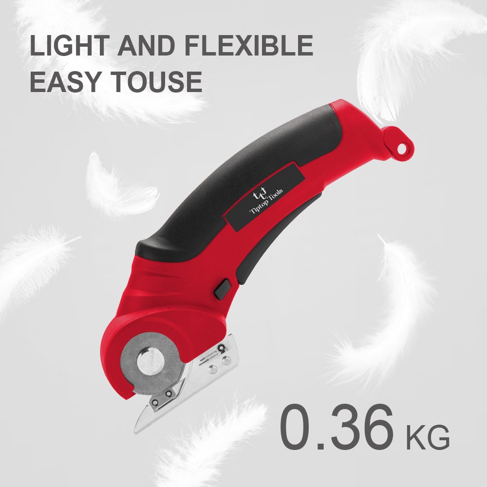 Customized Cordless Electric Scissors 4V Li-ion Battery Powered Mini Rotary PVC Fabric Round Cutter With Replacement Blade