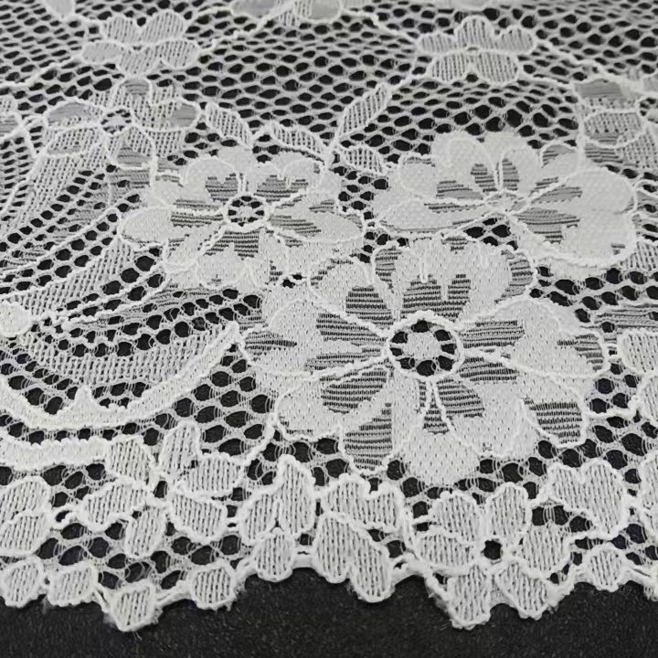 20 cm Delicate Soft Nylon Spandex Elastic Lace Trim Voile White Flower Stretch Lace Bra Lingerie Underwear Clothing Accessories
