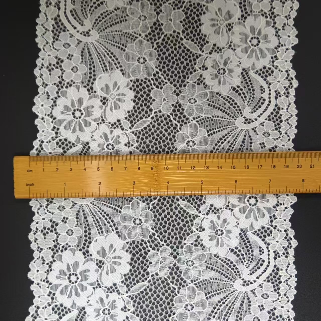20 cm Delicate Soft Nylon Spandex Elastic Lace Trim Voile White Flower Stretch Lace Bra Lingerie Underwear Clothing Accessories