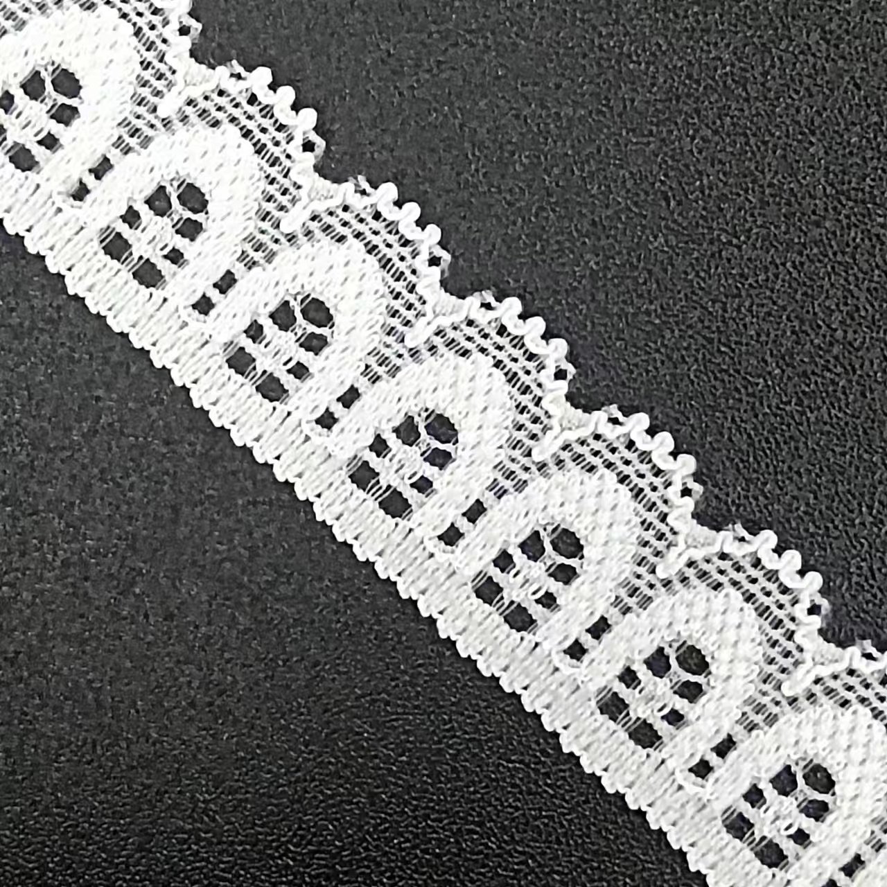 Hot-selling Voile White Nylon Spandex Lace Fabrics Stretch Lace Trim Ribbon Lace for Other Clothing Accessories