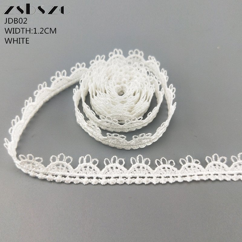 High Quality 1cm Gold Lace Trim Water Soluble Embroidery Lace Ribbon Fabric for Wedding Dress Clothes Luxury Decorative Lace