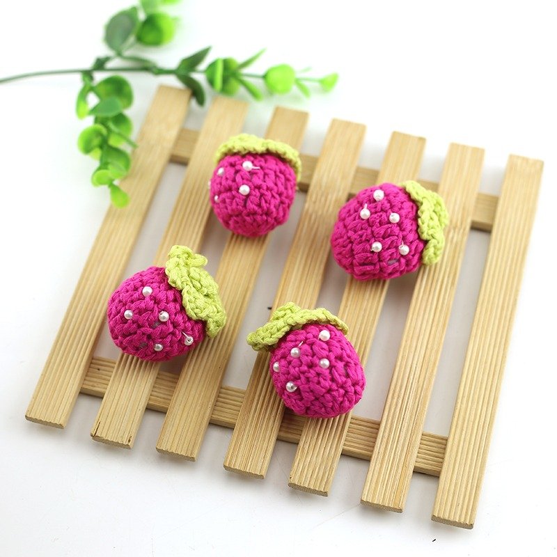 handmade crochet trims fruit design crochet lemon, watermelon, Avocado,cherry orange design clothing hair clip accessories