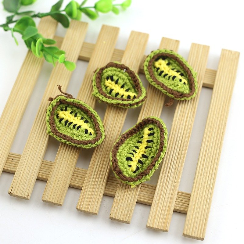 handmade crochet trims fruit design crochet lemon, watermelon, Avocado,cherry orange design clothing hair clip accessories