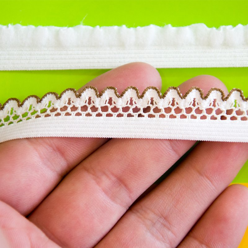 decorative woven ruffle elastic lace trim lace elastic band