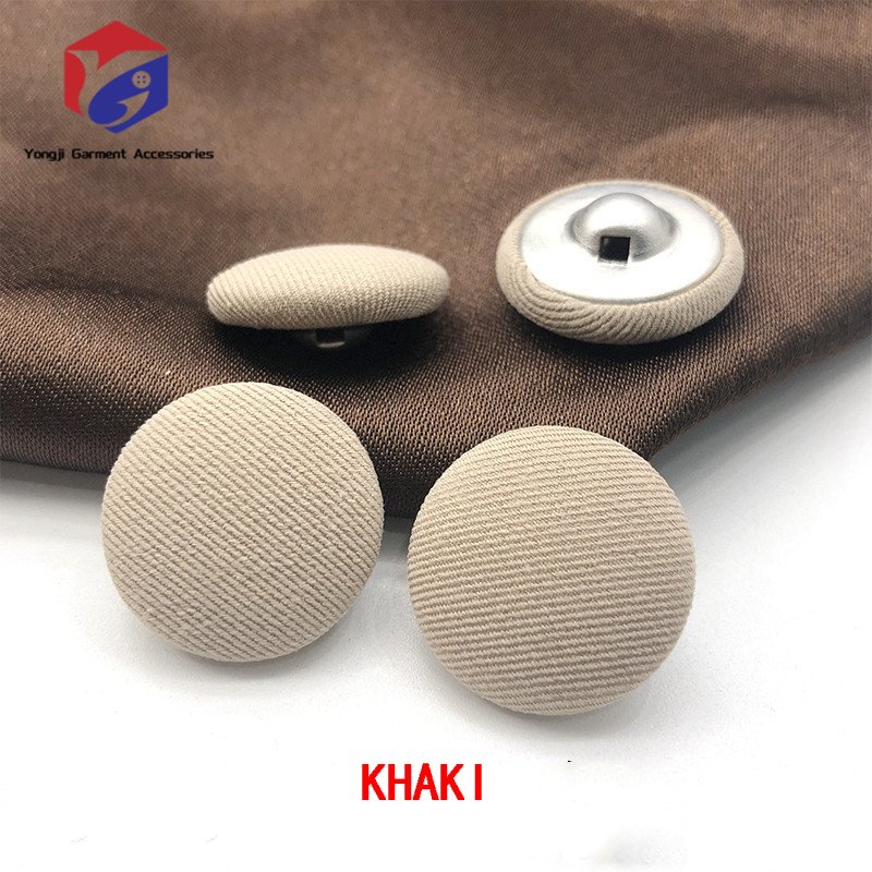 Buttons For Women Fabric Covered Satin Trim Buttons with Metal Shank Button For Children Kids Clothing Wedding Manufacture